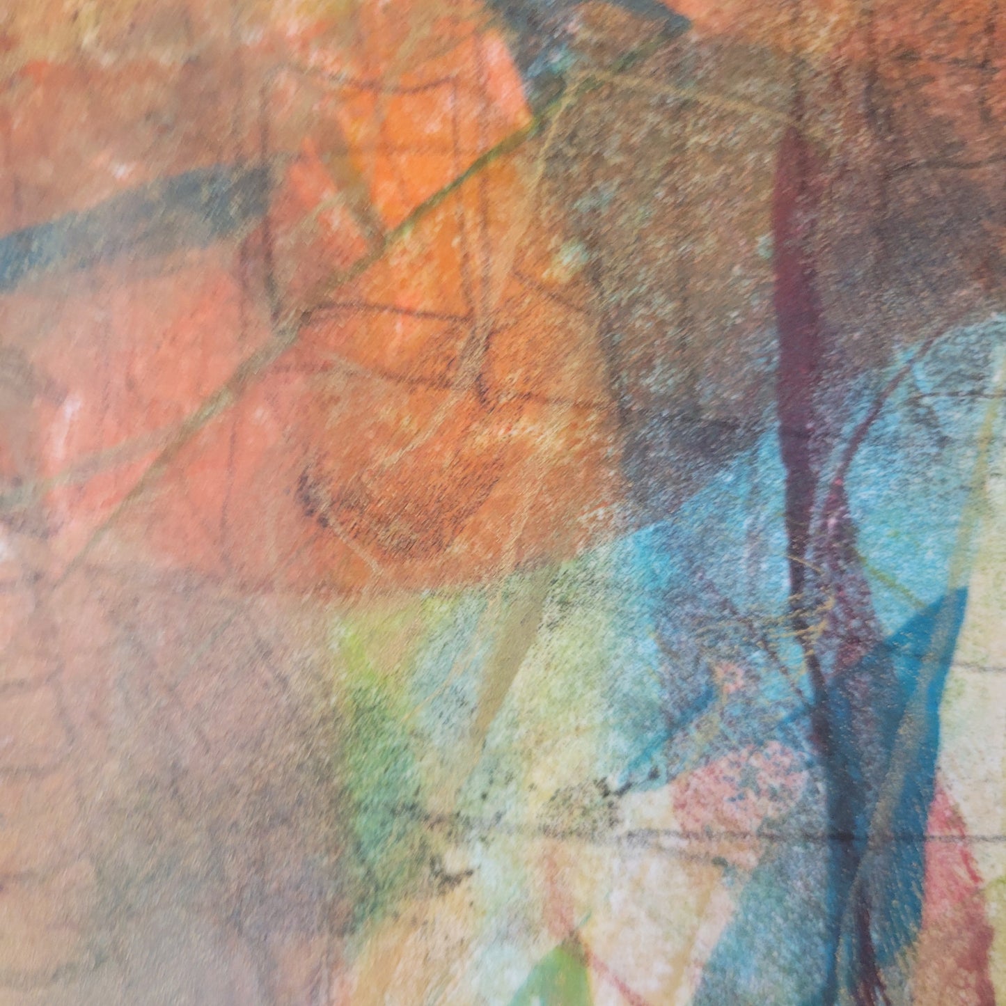 Fall  | Encaustic Wax Monotype - Original Artwork on Paper