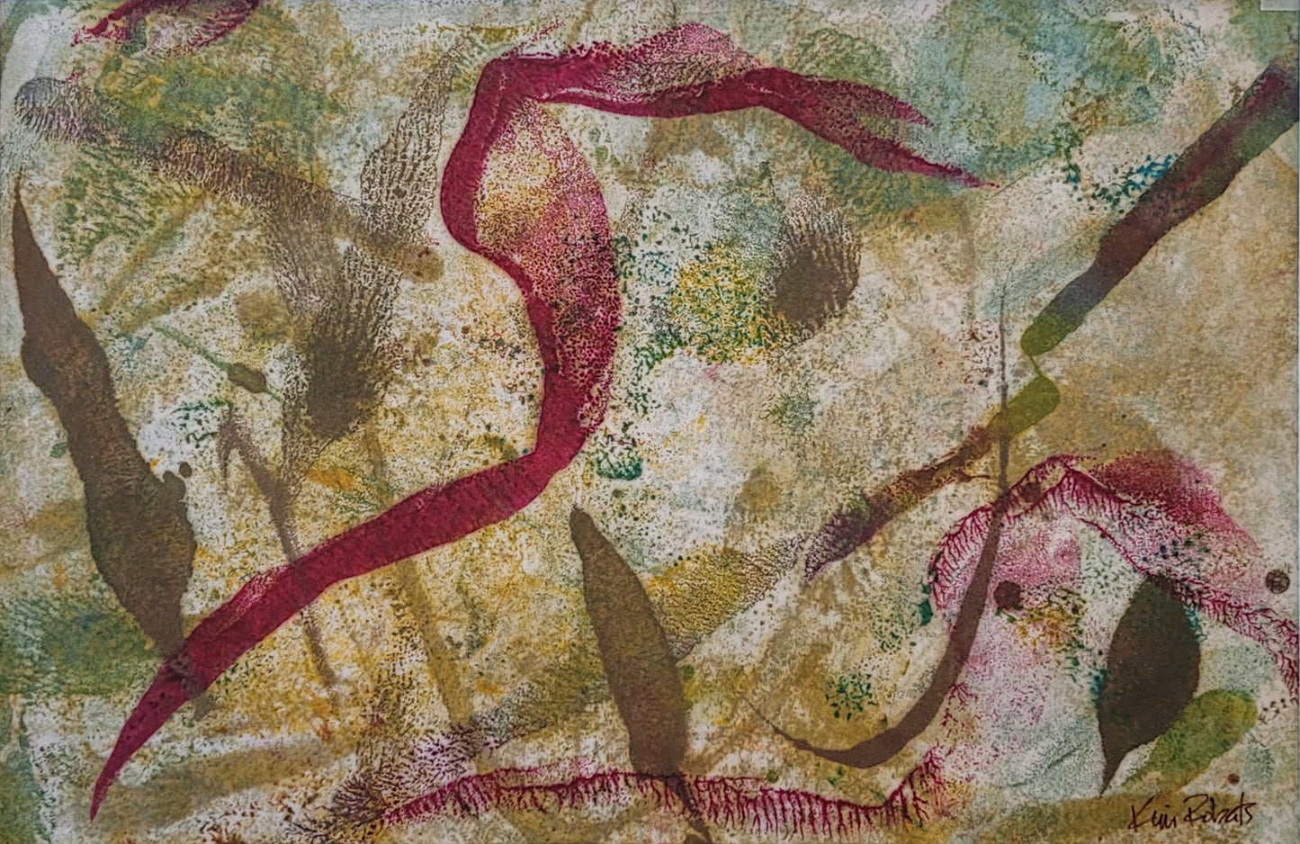 Composition 10 | Encaustic Wax Monotype - Original Artwork on Paper