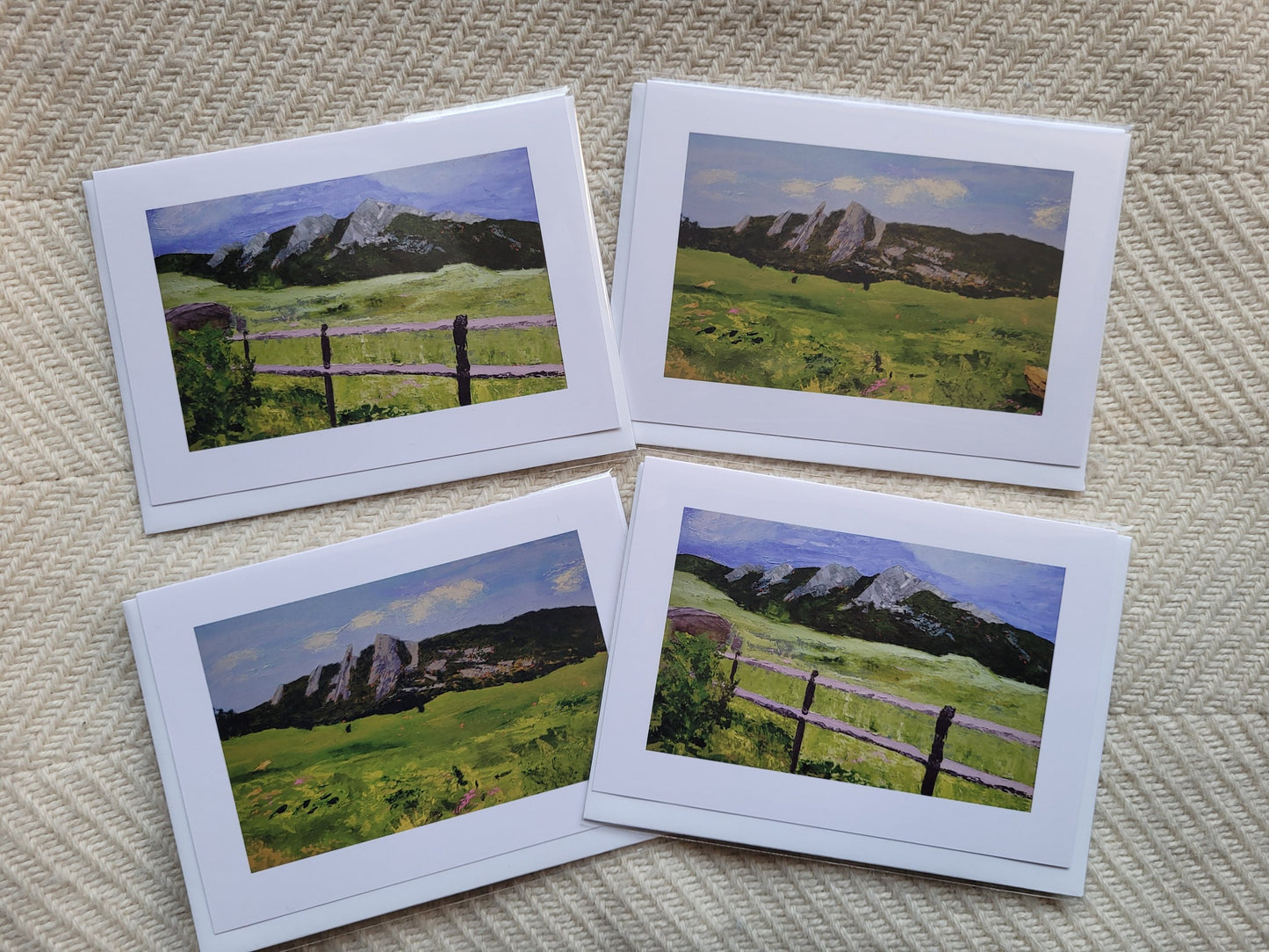 Flatirons Mountains Printed Fine Art Cards Set of 6