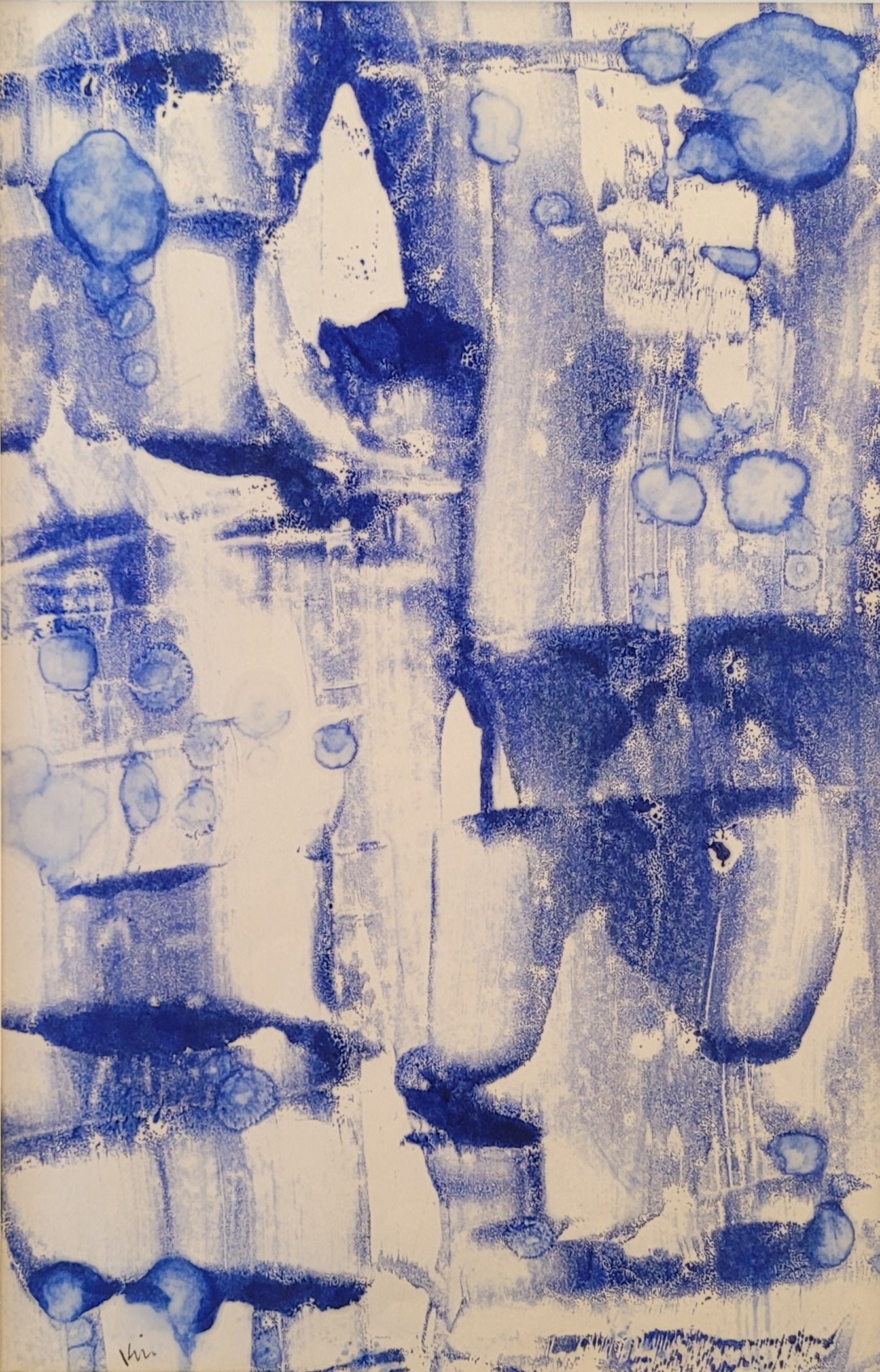 Rain | Encaustic Wax Monotype - Original Artwork on Paper