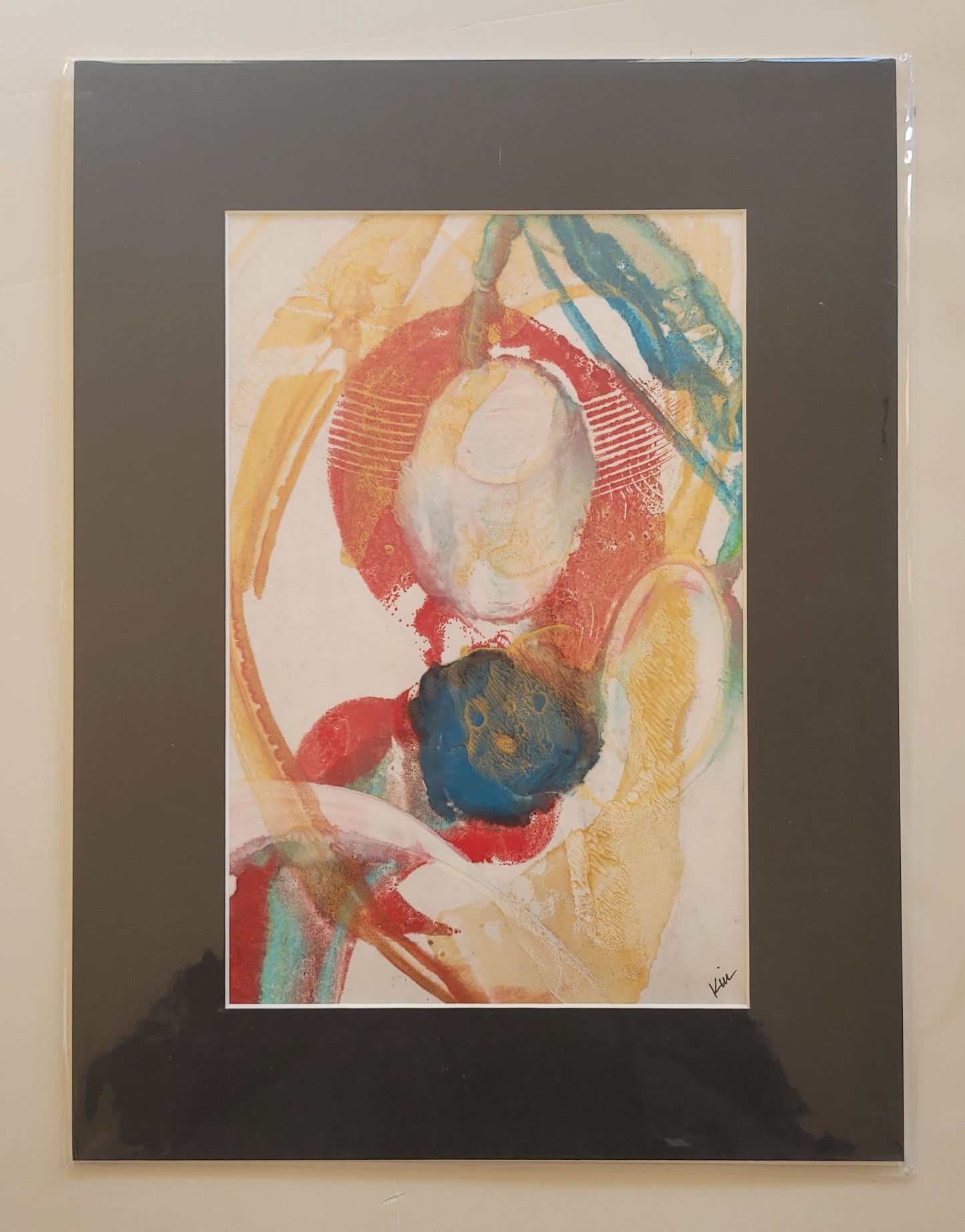 Jewel  | Encaustic Wax Monotype - Original Artwork on Paper